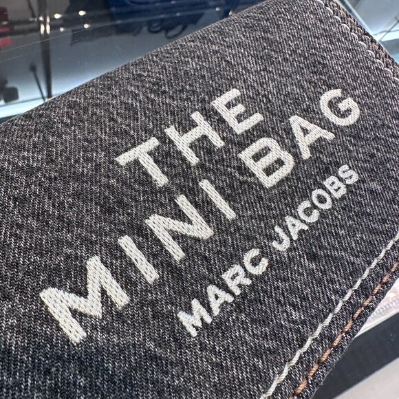 NWT! NEW! Marc Jacobs The Denim Chain Mini Bag -Black Wash - Picture 9 of 15